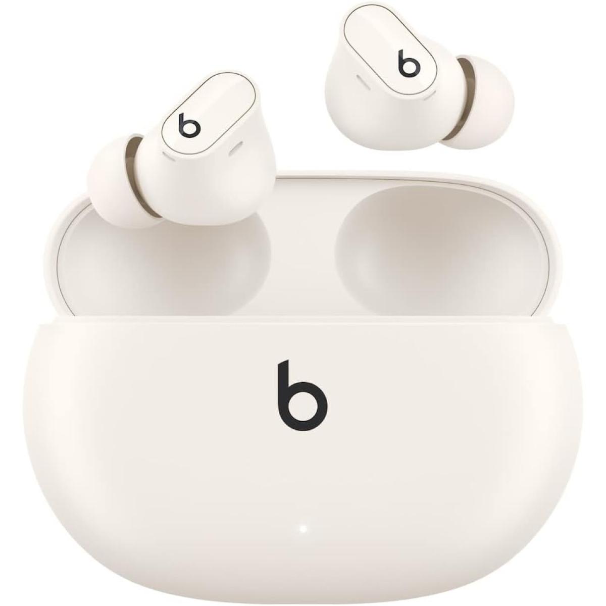 Beats Studio Buds + | True Wireless Noise Cancelling Earbuds, Enhanced Apple & Android Compatibility, Built-in Microphone, Sweat Resistant Bluetooth Headphones, Spatial Audio - Ivory