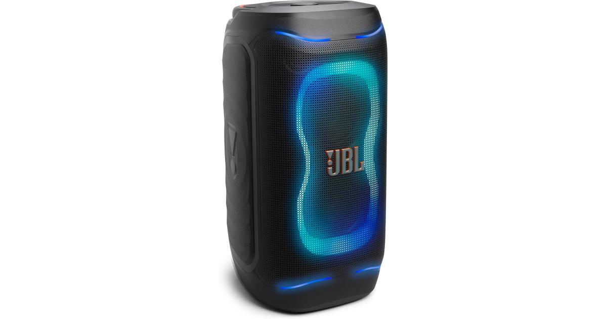 JBL PartyBox 130 - مكبر صوت محمول للحفلات مع صوت JBL الأسطوري، وتعزيز صوت AI، وعرض ضوئي ديناميكي، ووقت تشغيل يصل إلى 15 ساعة، ومقبض مريح قابل للطي (أسود)