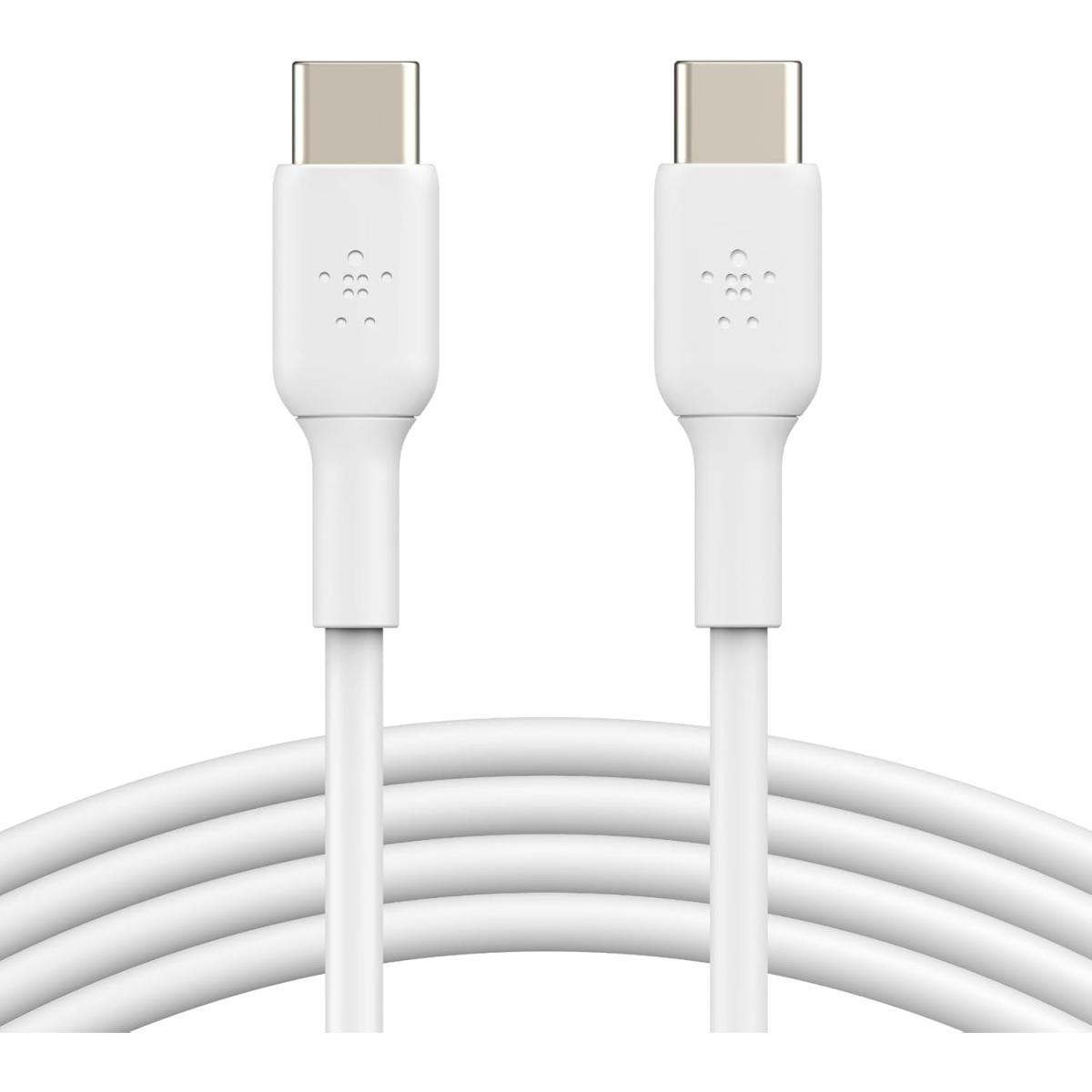 Belkin USB-C to USB-C Fast Charging Cable (1M/3.3ft) for iPhone 17, iPhone 17 Pro, iPhone 16, iPhone 16 Pro, Galaxy S25, S24, Note, Pixel, iPad Pro, Nintendo Switch 2, Carplay & More - White