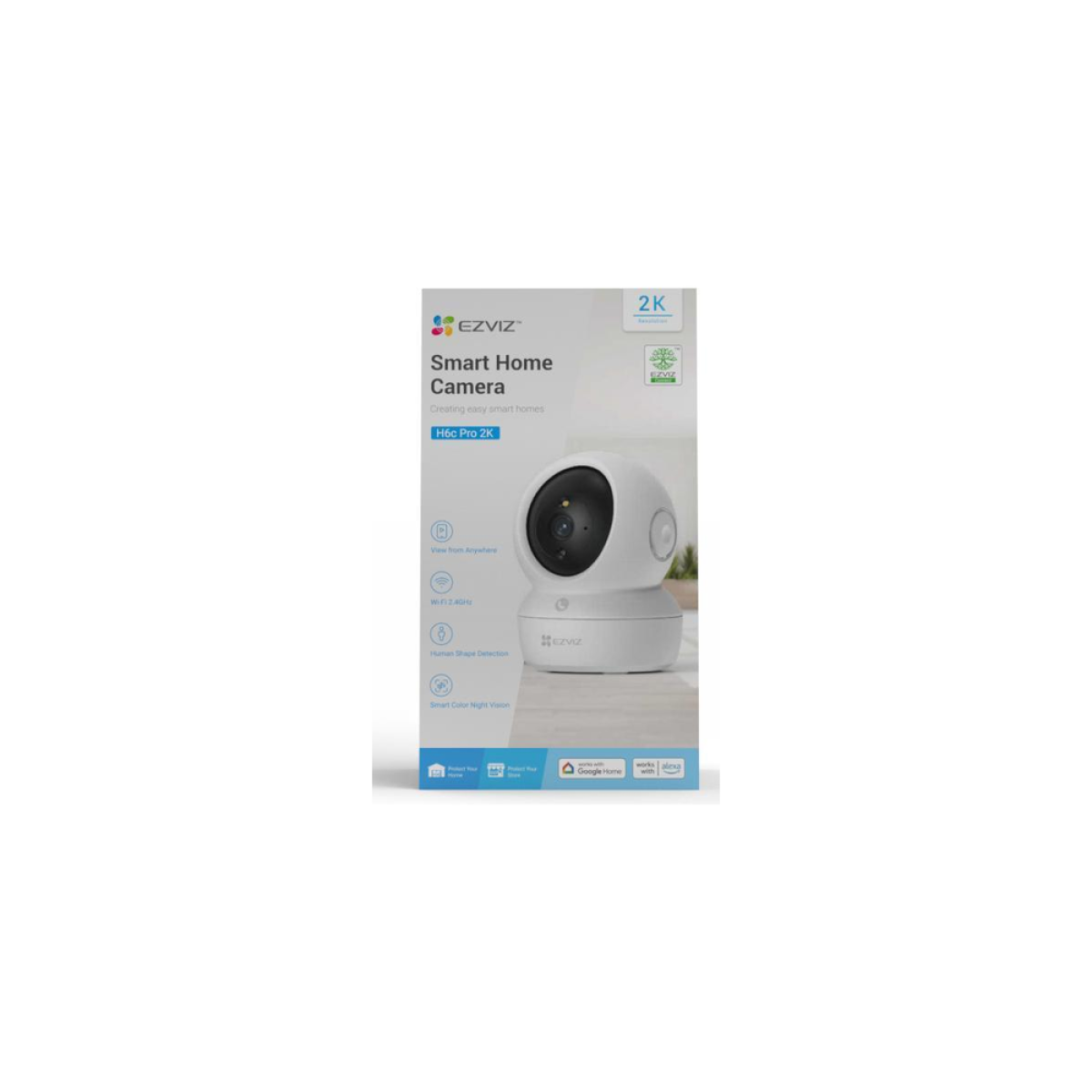 EZVIZ H6C Pro 2K Indoor Pan & Tilt Wi-Fi Camera – 2K Video, Human Detection, Auto-Tracking, Color Night Vision, Two-Way Calling (CS-H6C-R105-1L3WF) EZVIZ H6C Pro 2K Indoor Pan & Tilt Wi-Fi Camera – 2K Video, Human Detection, Auto-Tracking, Color Night Vision, Two-Way Calling (CS-H6C-R105-1L3WF)