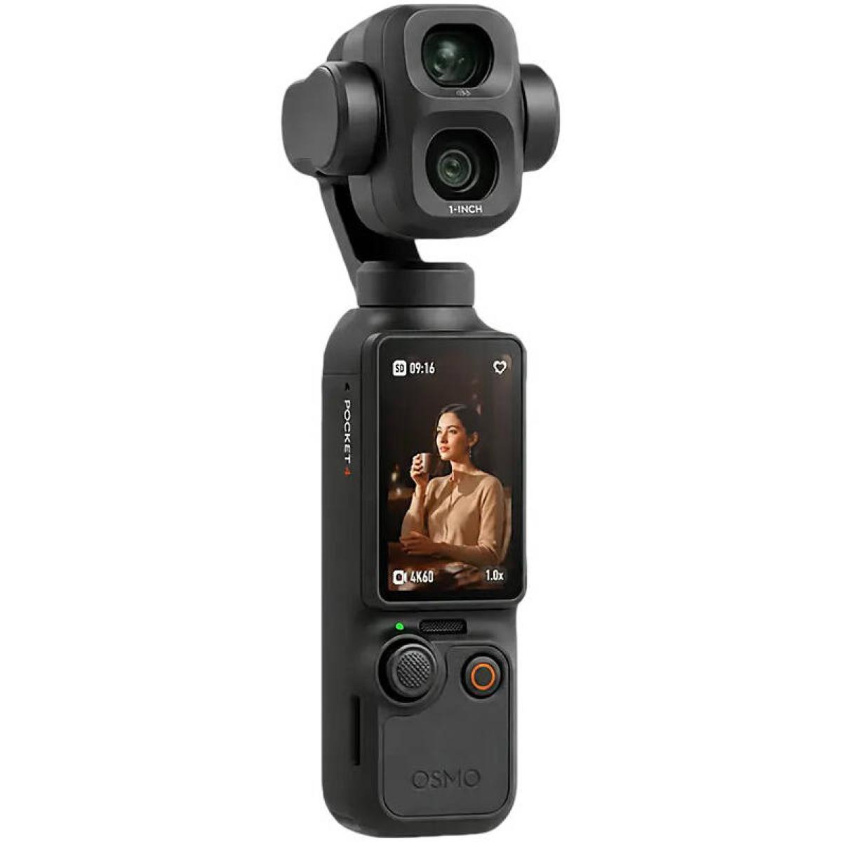 DJI Osmo Pocket 4P Vlog Combo Handheld 3-Axis Gimbal Camera with Dual CMOS Sensors, 4K UHD 240fps Video, 37MP Photos, 103GB Built-in Storage, Wi-Fi 6 & Bluetooth 5.4, Black