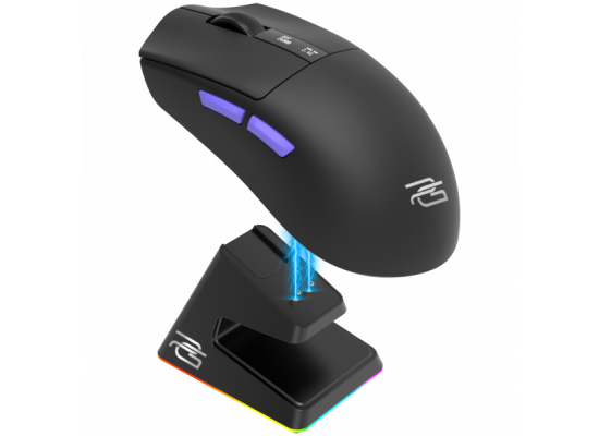 Proove Gaming Jester 8K Tri-Mode Wireless Gaming Mouse 26000 DPI with Charging Dock – Black/Purple (WMJSCD022016)