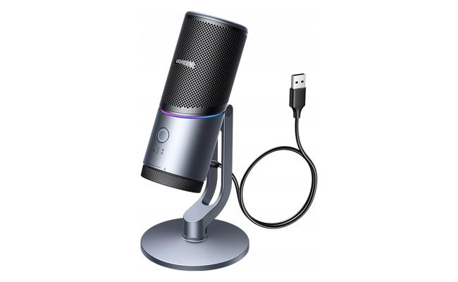 UGREEN CM769 USB Condenser Microphone with RGB, 24-bit/96 kHz & Cardioid Pickup – Dark Gray
