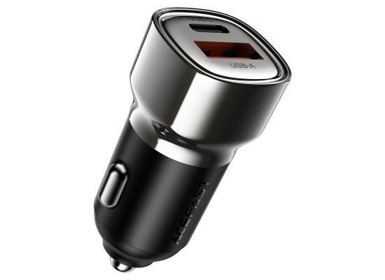 ACEFAST B20 PD45W USB-C + USB-A Car Charger - Metal Grey