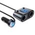 ACEFAST B22 152W 2-in-1 Car Charger Hub with 2USB-C + 3USB-A + Dual Cigarette Lighter Sockets - Metal Grey