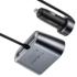 ACEFAST B22 152W 2-in-1 Car Charger Hub with 2USB-C + 3USB-A + Dual Cigarette Lighter Sockets - Metal Grey