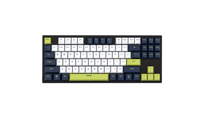 Fantech Atom87S MORI MK877S Wired TKL Mechanical Keyboard Rosie Switch Dark Blue/White