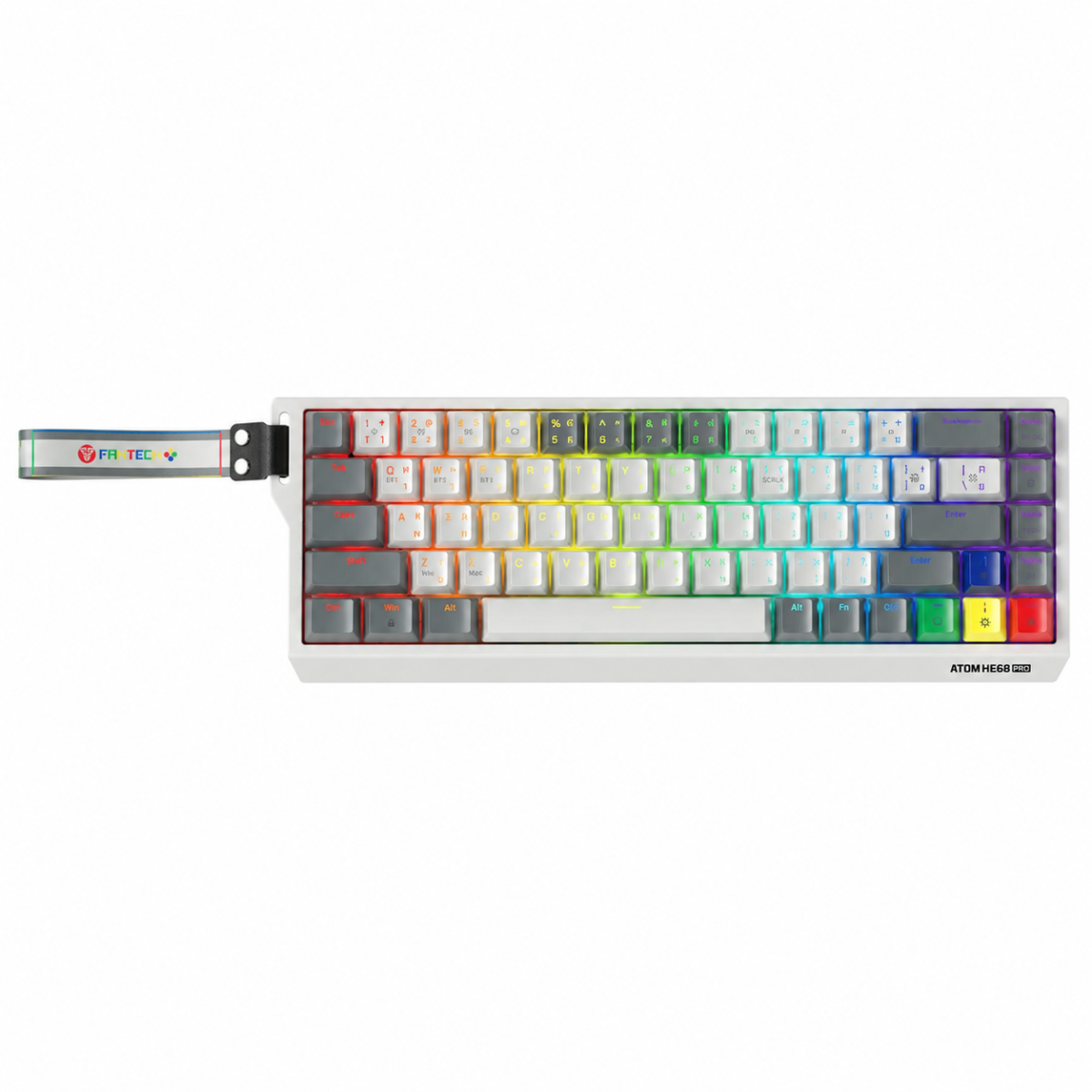 Fantech ATOM HE68 PRO MK922 SUPER MAXFIT THEME Magnetic Wireless Keyboard Grey – Emerald Switch