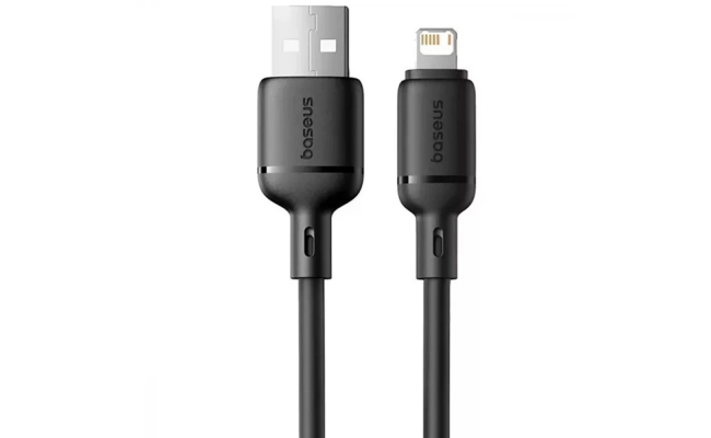 Baseus Silky Series USB-A to Lightning Fast Charging Cable 2.4A 2m – Cluster Black