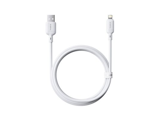 Baseus Silky Series USB-A to Lightning Fast Charging Cable 2.4A 2m – Moon White
