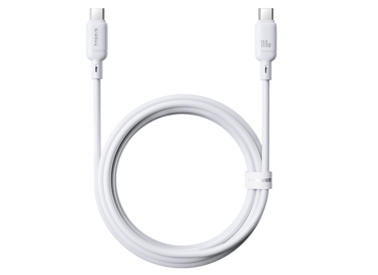 Baseus Silky Series USB-C to USB-C Fast Charging Cable 100W 2m – Cluster White
