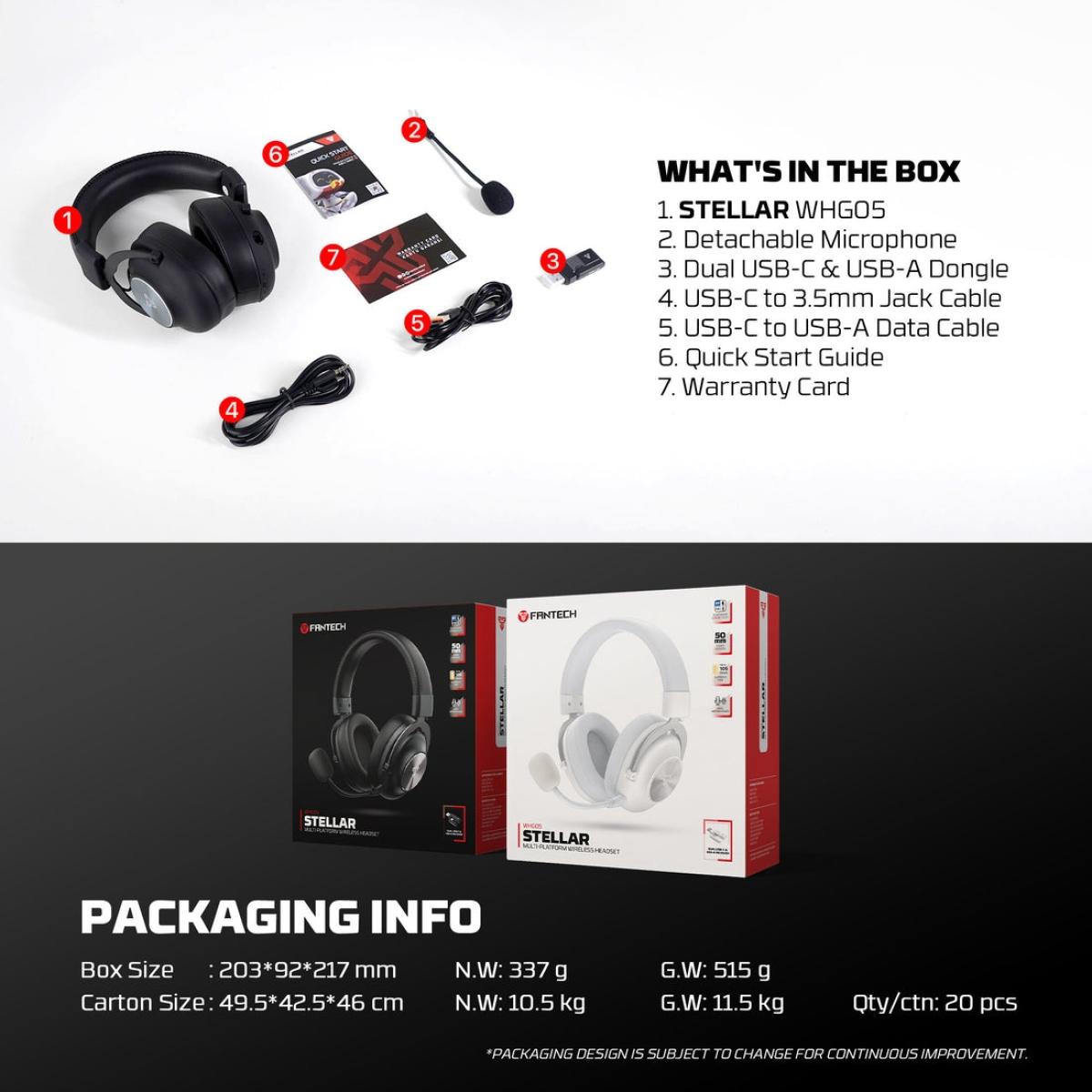 Fantech STELLAR WHG05 Multi-Platform Wireless Headset Fantech STELLAR WHG05 Multi-Platform Wireless Headset
