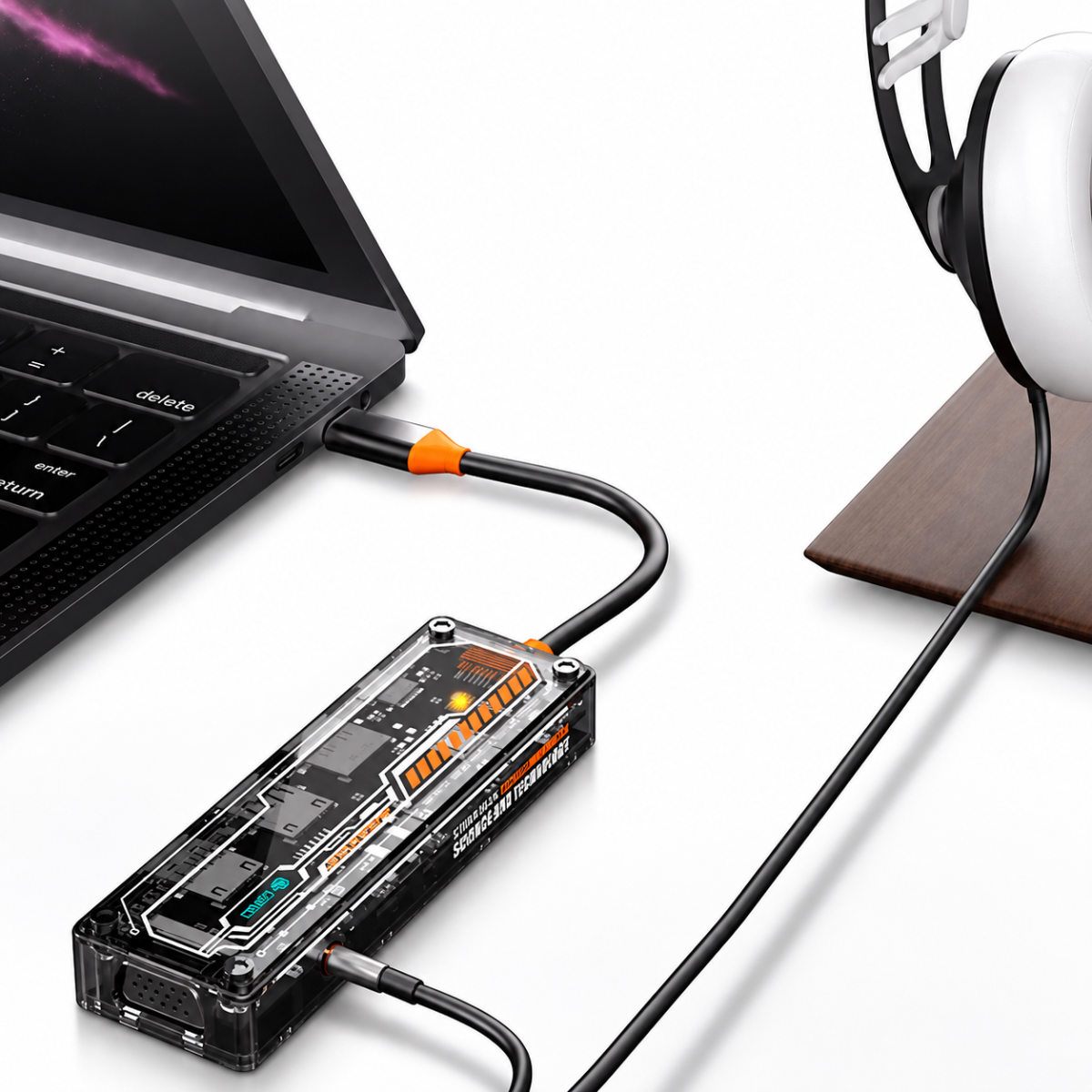 COTECi 16017 Punk 6-in-1 (A) Docking Station Gray COTECi 16017 Punk 6-in-1 (A) Docking Station Gray