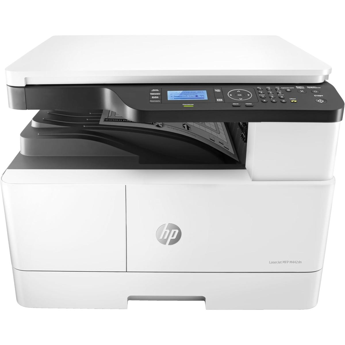 HP LaserJet MFP M442dn A3 Monochrome Multifunction Laser Printer up to 24 ppm Black , Up to 1200 x 1200 dpi Resolution, 4-line LCD Display