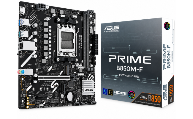 ASUS PRIME B850M-F Micro-ATX AM5 DDR5 Motherboard 8200MHZ(OC) HDMI VGA 2x M.2 USB 5Gbs ASUS PRIME B850M-F Micro-ATX AM5 DDR5 Motherboard 8200MHZ(OC) HDMI VGA 2x M.2 USB 5Gbs