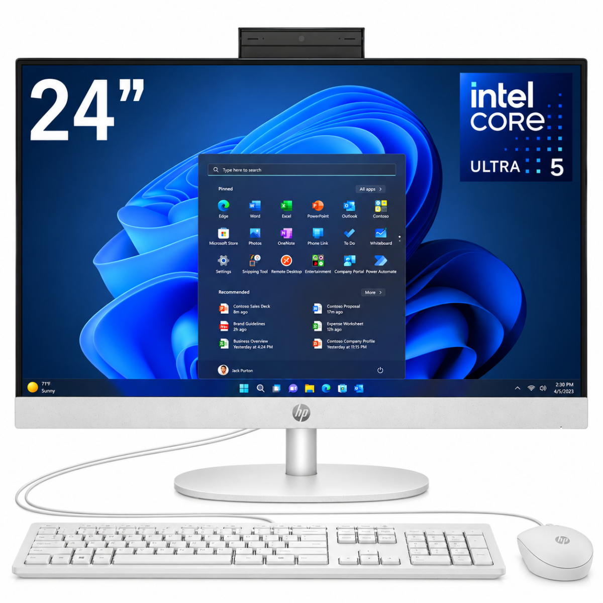 HP All-in-One 24-cr1044ne PC (2025) Intel Ultra 5 12-Cores w/ 24