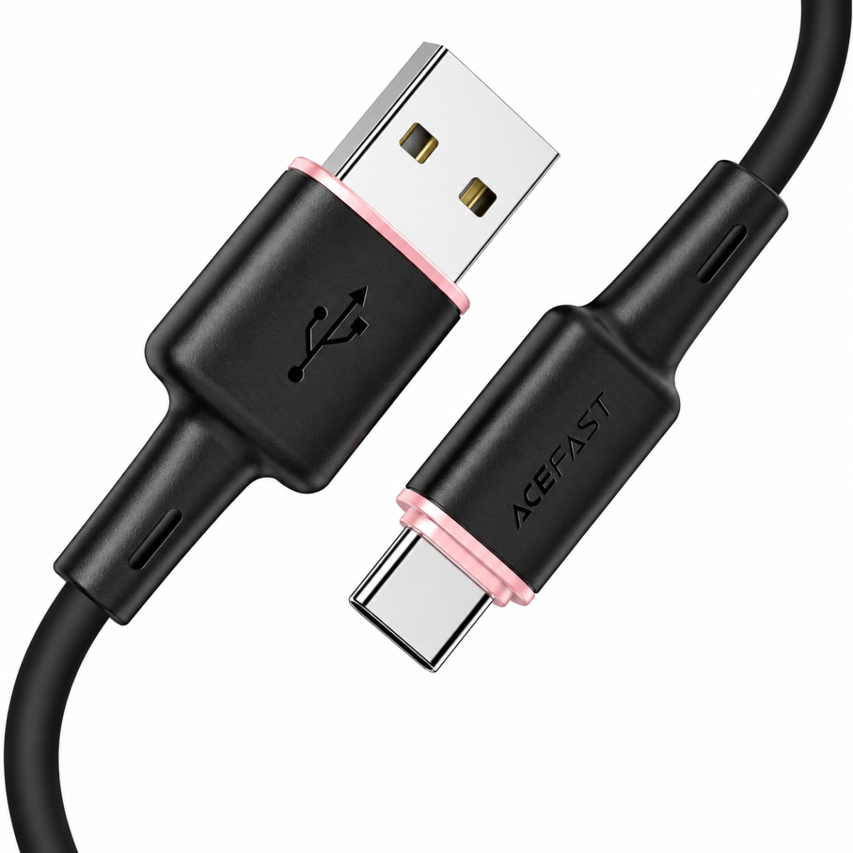 ACEFAST C2-04 3A USB-A to USB-C Silicone Charging Data Cable 1.2m Black