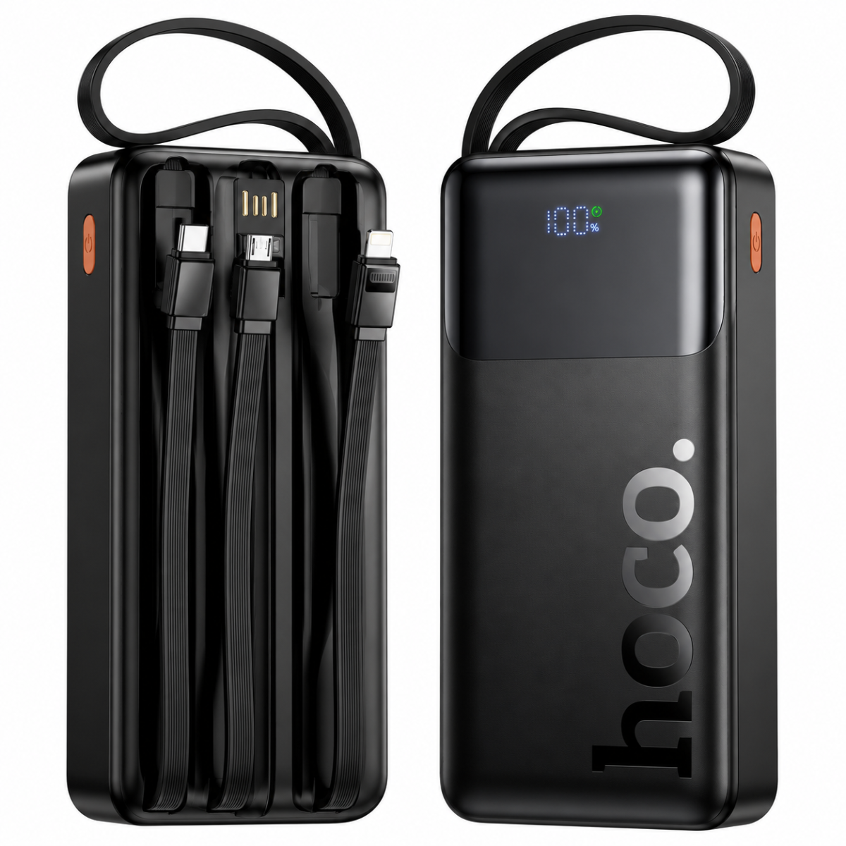 HOCO J156A Founder 22.5W + PD20W 20000mAh Power Bank Black with Built-in Cables HOCO J156A Founder 22.5W + PD20W 20000mAh Power Bank Black with Built-in Cables