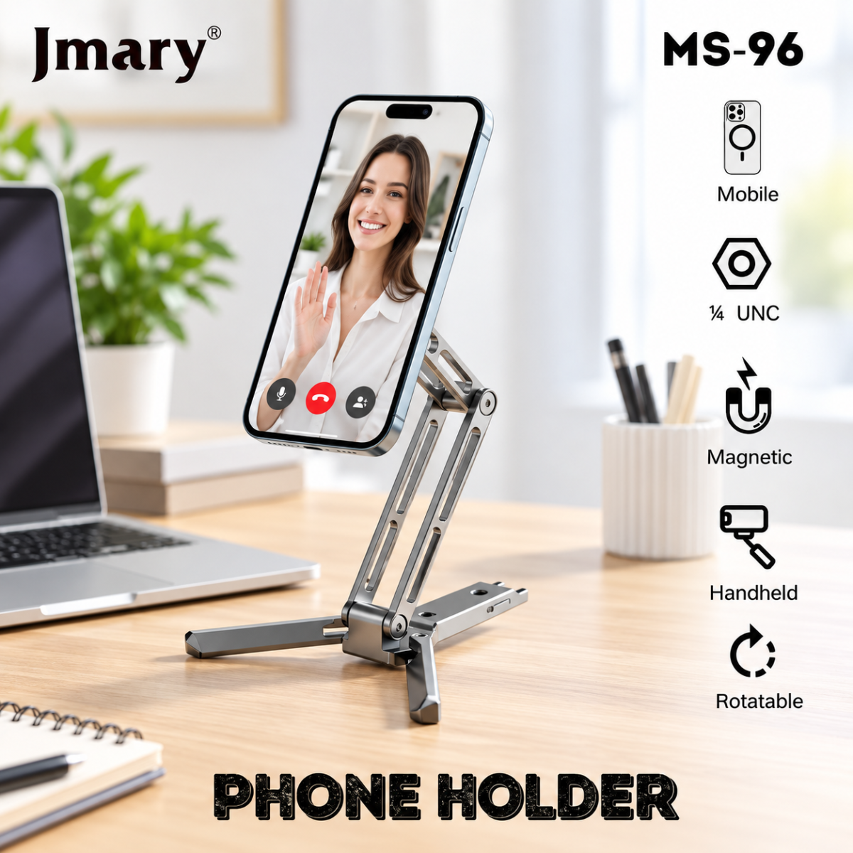 JMARY MS-96 Foldable 180° Magnetic Phone Stand JMARY MS-96 Foldable 180° Magnetic Phone Stand