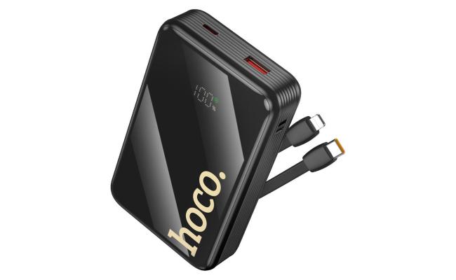 HOCO Q37A Graceful 22.5W + PD20W 20000mAh Power Bank Black with Built-in Cables HOCO Q37A Graceful 22.5W + PD20W 20000mAh Power Bank Black with Built-in Cables