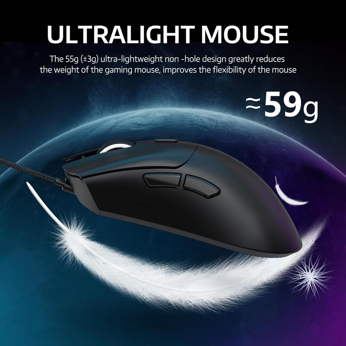 ATTACK SHARK R1 Tri-Mode Wireless Gaming Mouse Black ATTACK SHARK R1 Tri-Mode Wireless Gaming Mouse Black