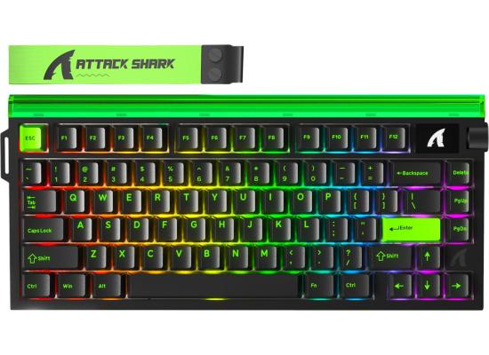 ATTACK SHARK R85 HE 75% Wired Magnetic Gaming Keyboard Fluorescent Green