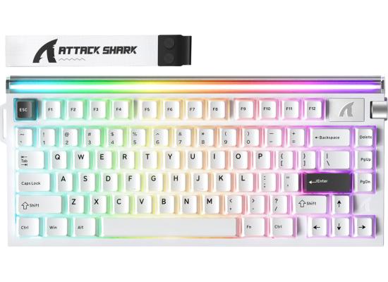 ATTACK SHARK R85 HE 75% Wired Magnetic Gaming Keyboard Starry White