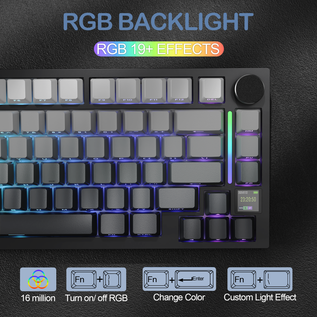 ATTACK SHARK X820 ULTRA Tri-Mode Mechanical Keyboard Moon Night – Gift Switch ATTACK SHARK X820 ULTRA Tri-Mode Mechanical Keyboard Moon Night – Gift Switch
