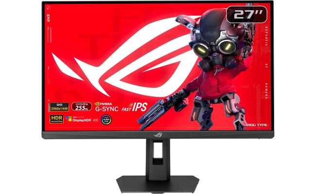 ASUS ROG XG27ACMES 27" Fast IPS 2K HDR10 QHD 255Hz 0.3ms G-SYNC Compatible w/ USB Typer C & Adjustment Stand - Black ASUS ROG XG27ACMES 27" Fast IPS 2K HDR10 QHD 255Hz 0.3ms G-SYNC Compatible w/ USB Typer C & Adjustment Stand - Black