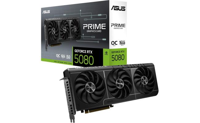 ASUS Prime GeForce RTX 5080 16GB GDDR7 OC Edition Gaming Graphics Card