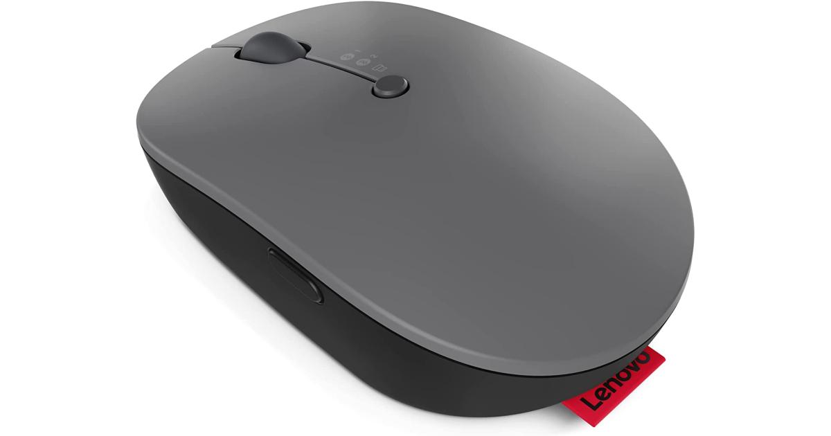 ماوس Lenovo Go Multi-Device Wireless & Bluetooth , Adjustable DPI USB-C Rechargeable Battery Qi Wireless Charging