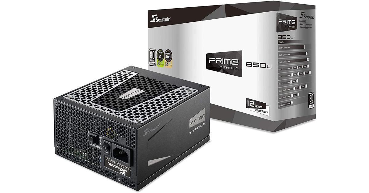 Seasonic PRIME TX-850 850W 80+ Titanium Full Modular Fan Control