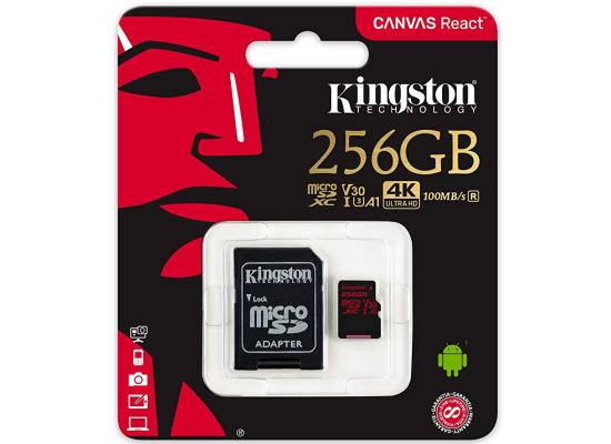Kingston Canvas React 256GB CL10 UHS-I U3 Micro SDXC product thumbnail 2