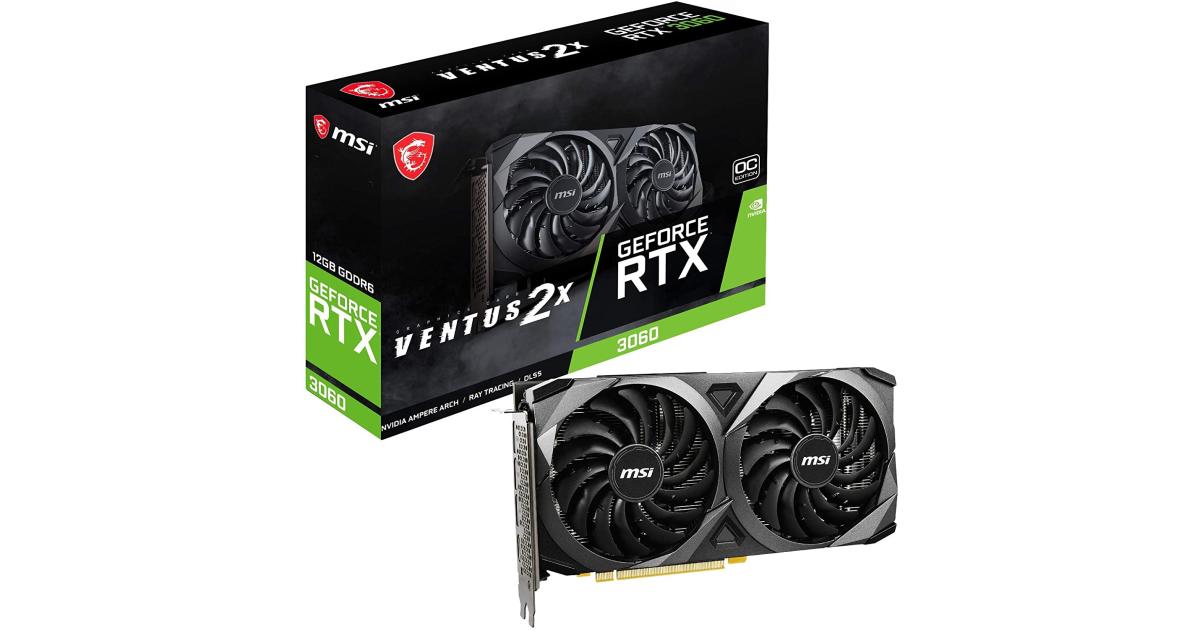 MSI GeForce RTX 3060 Ventus 2X 12GB GDDR6 192-bit OC Edition