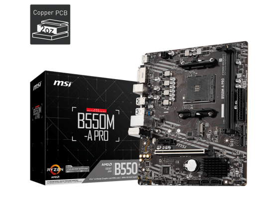 ASRock AMD B450M Pro4 Ryzen MicroATX Motherboard | B450M PRO4-F