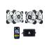 Apevia TL412 TWILIGHT 4x Silent Dual Ring Addressable RGB Color Fan