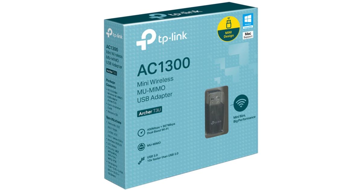 TP-Link Archer T3U AC1300 USB 3.0 ثنائي النطاق 5 جيجا هرتز دونجل لاسلكي