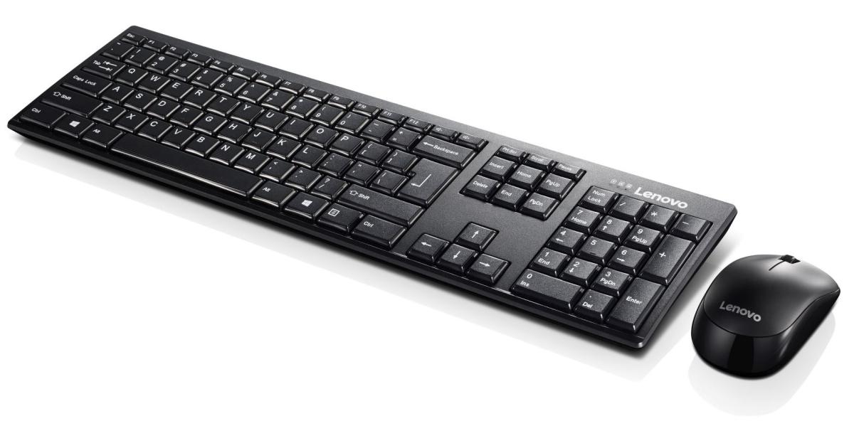 كيبورد Lenovo 100 USB-A Wireless Combo and Mouse AR/EN