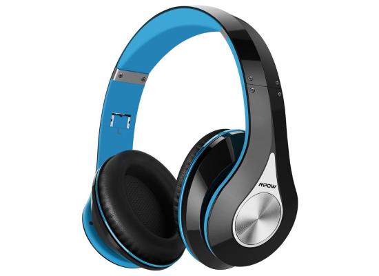 Mpow 059 Wireless & Bluetooth 5.0 Headset Hands-Free Calls Premium Battery, Blue