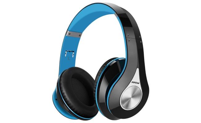 Mpow 059 Wireless & Bluetooth 5.0 Headset Hands-Free Calls Premium Battery, Blue