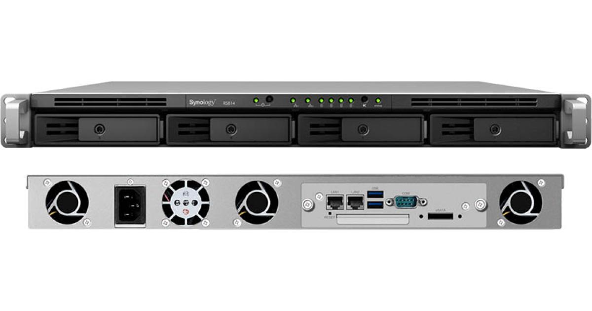 Synology RackStation RS814 1U 4-bay Rackmount | RS814 | City Center For ...