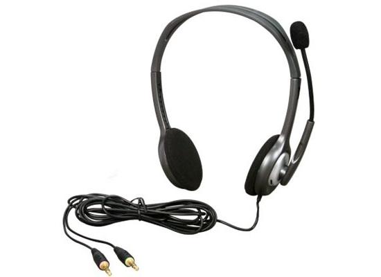 Logitech 981-000214 H110 Stereo Headset w/ Roating Microphone & 3.5mm Dual Plug - Black product thumbnail 2