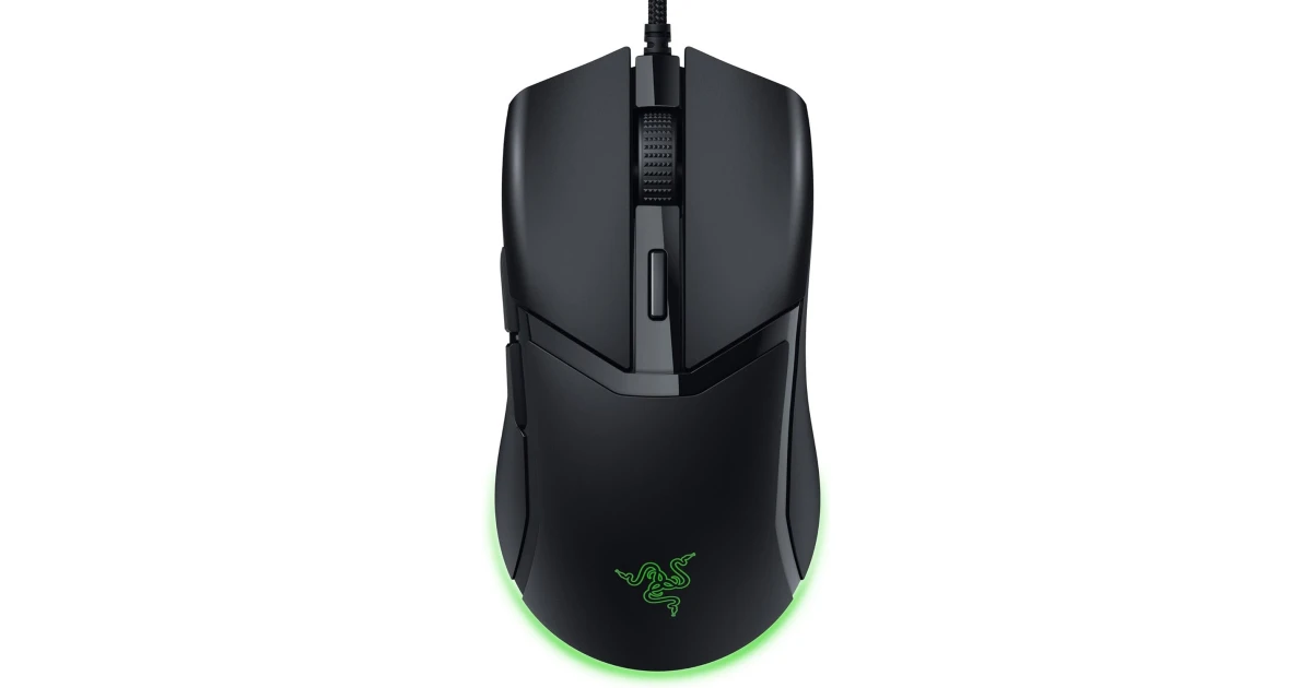 Razer Cobra Wired 58g Lightweight Gen-3 Optical SwitchesChroma RGB Lighting with Underglow Precise 8500 DPI Speedflex Cable - Black