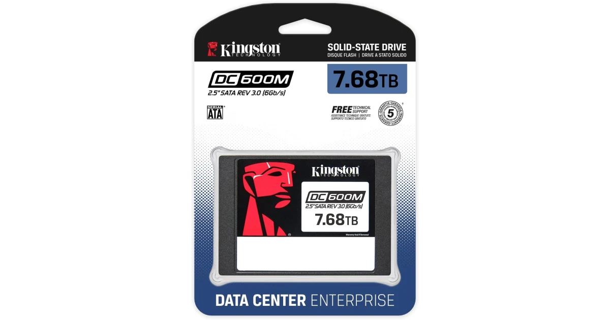 Kingston DC600M 7.68TB Enterprise-Class Enterprise-class For Data Center & Server 2.5" SATA SSD
