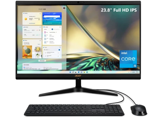 Acer Aspire All-in-One C24-1700 NEW 12Gen Intel Core i5 10-Cores w/ 24" NONE Touch Screen (Customized) - Black
