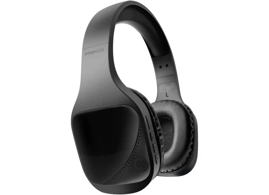 Promate NOVA Wire & Wireless Hi-Fi Stereo w/ MicroSD FM Radio AUX Port Noise Isolation Built-in Mic & On-Ear Control - Black