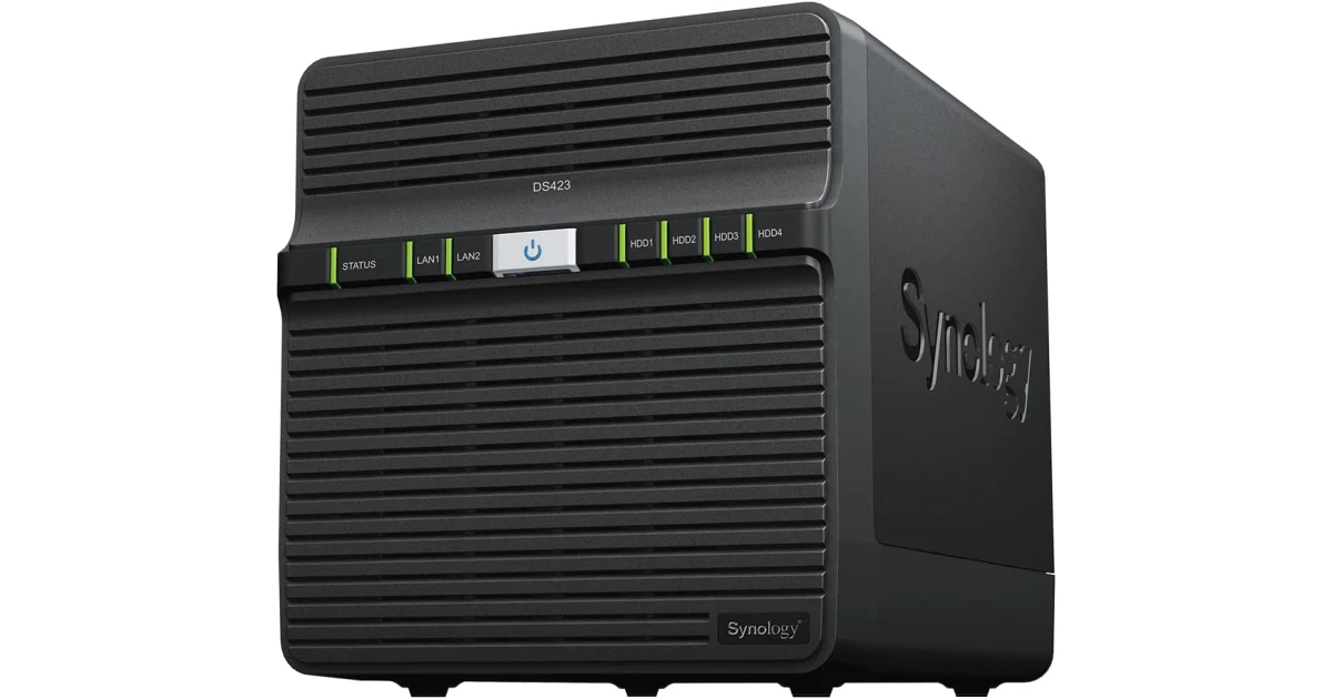 Synology DiskStation DS423 4-Bay Diskless NAS w/ Realtek RTD1619B 4-Core CPU & 2GB DDR4 RAM