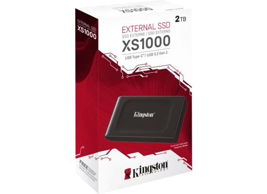 Kingston XS1000 2TB High Performance Pocket-Sized External SSD USB C w/ USB-C to USB-A Cable