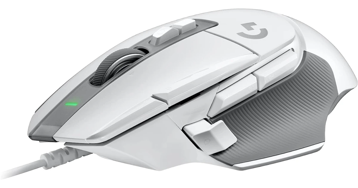 Logitech G502 X HERO 25K Sensor Wired LIGHTFORCE Hybrid Optical-Mechanical Primary Switches For PC macOS & Windows - White