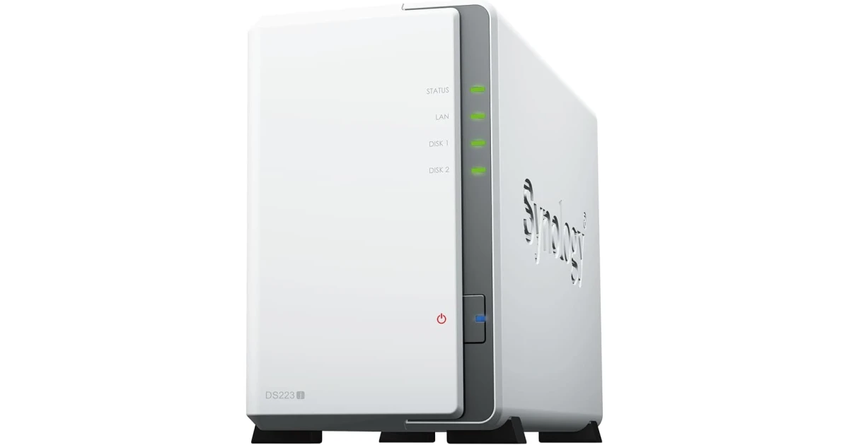 Synology DiskStation DS223j 2-Bay Diskless NAS w/ Realtek RTD1619B 4-Core CPU & 1GB DDR4 RAM